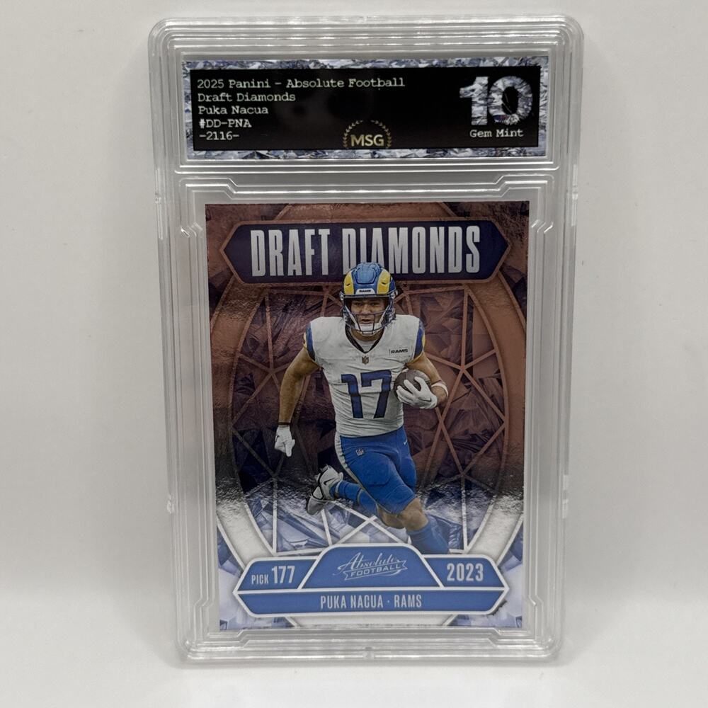 Los Angeles Rams - Puka Nacua - 2025 Absolute - Draft Diamonds - #DD-PNA Graded